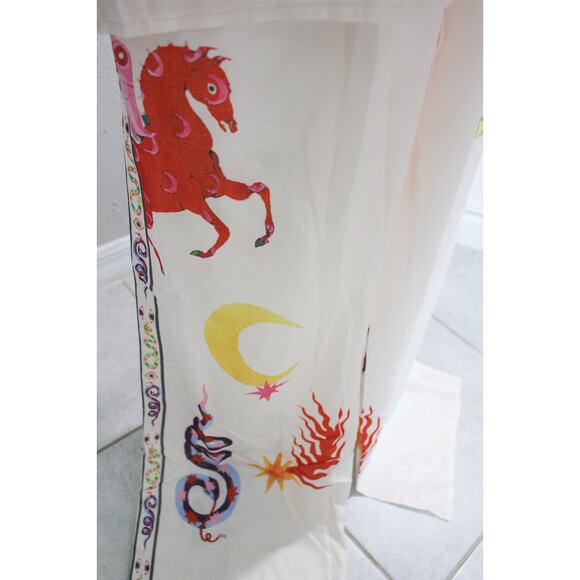 New Size XL Vintage Magical Print Horses Snake Dragon Fantasy Pajama Loungewear - Picture 6 of 8